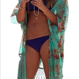 NWOT Floral Bathing Suit Cover Up